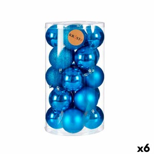 Weihnachtskugeln-Set Krist+ K1912481-2 Blau Kunststoff (6 Stück)