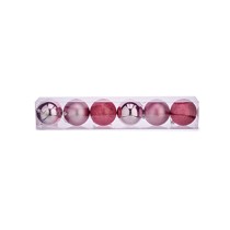 Set of Christmas balls Krist+ 00788 Pink Plastic Ø 8 cm (24 Units)