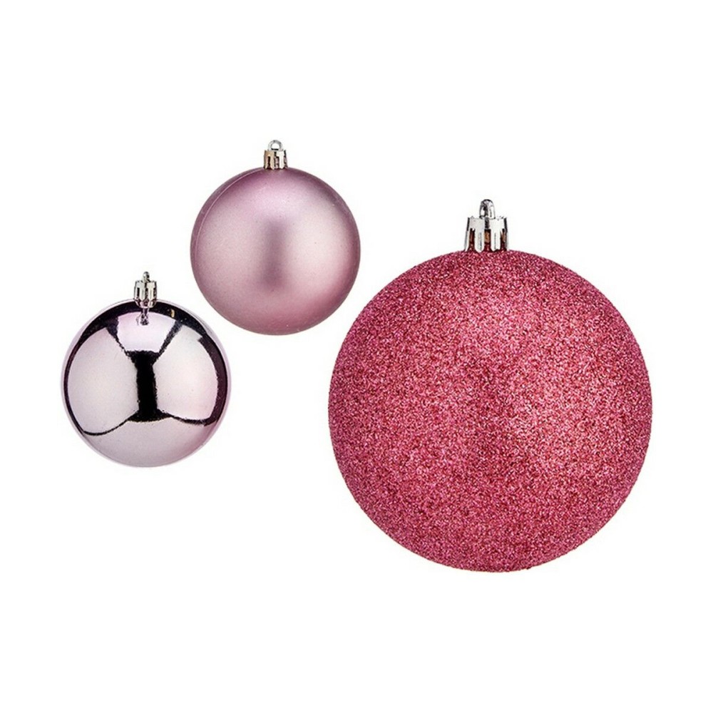 Set of Christmas balls Krist+ 00788 Pink Plastic Ø 8 cm (24 Units)
