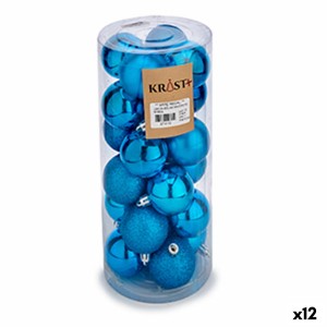 Weihnachtskugeln-Set Krist+ K1912484-2 Blau Kunststoff (12 Stück)