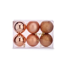 Set of Christmas balls Copper Plastic 8 x 9 x 8 cm (24 Units)