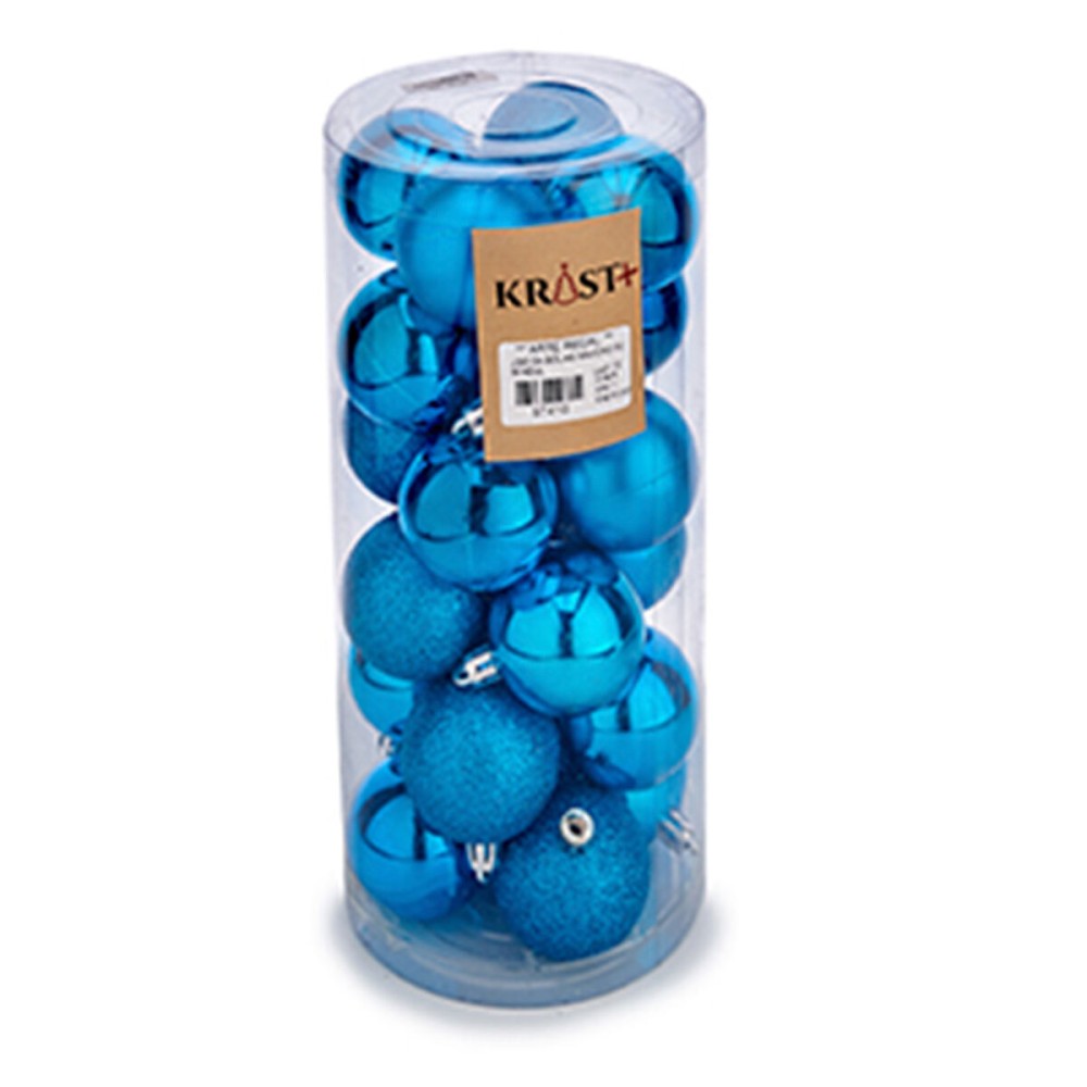 Weihnachtskugeln-Set Krist+ K1912484-2 Blau Kunststoff (12 Stück)