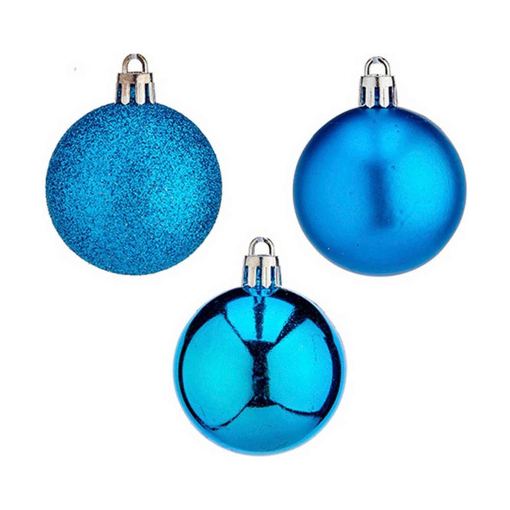 Set of Christmas balls Blue Plastic 5 x 6 x 5 cm (12 Units)