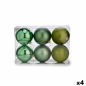 Lot de boules de Noël 15 x 16 x 15 cm Vert (4 Unités)