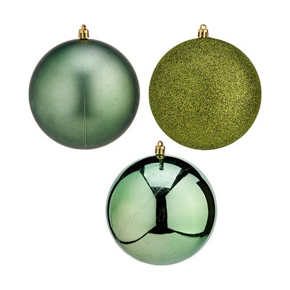 Lot de boules de Noël 15 x 16 x 15 cm Vert (4 Unités)