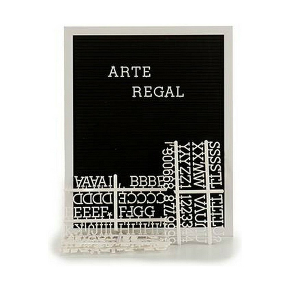 Cadre Noir Blanc Panneau 144 Lettres (2,5 x 50,5 x 40,5 cm) (12 Unités)