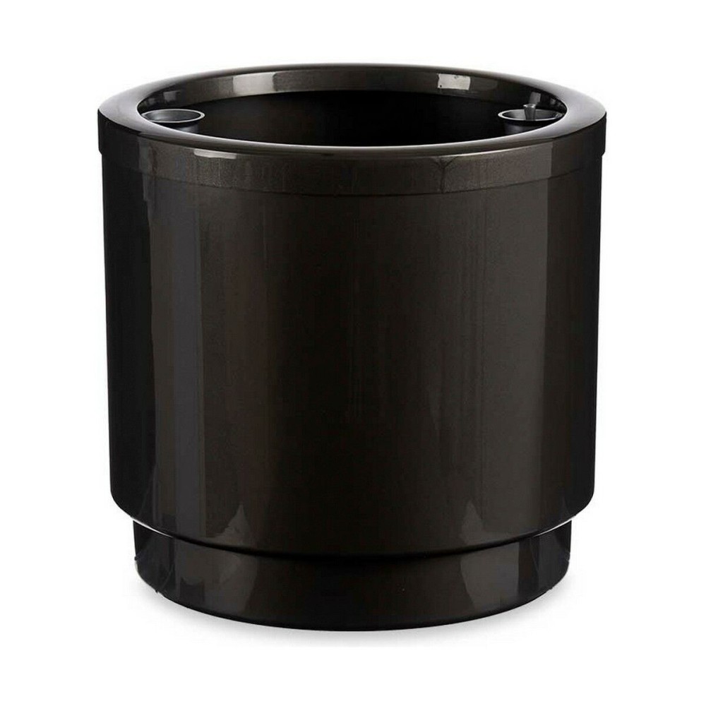 Self-watering flowerpot Ibergarden 4138-ANT Anthracite polypropylene 38 x 37,5 x 38 cm 38 x 37 x 38 cm (2 Units)