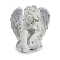 Decorative Figure Krist+ K1912597 White 24 x 27 x 28 cm (4 Units)