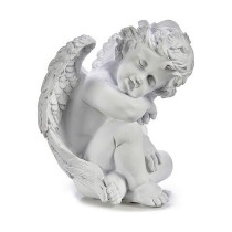 Decorative Figure Krist+ K1912597 White 24 x 27 x 28 cm (4 Units)