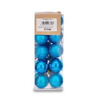 Lot de boules de Noël Ø 3 cm Bleu Plastique (12 Unités)