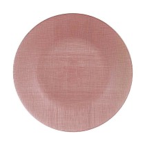 Assiette plate Vivalto Rose verre 32,5 x 2 x 32,5 cm (6 Unités)