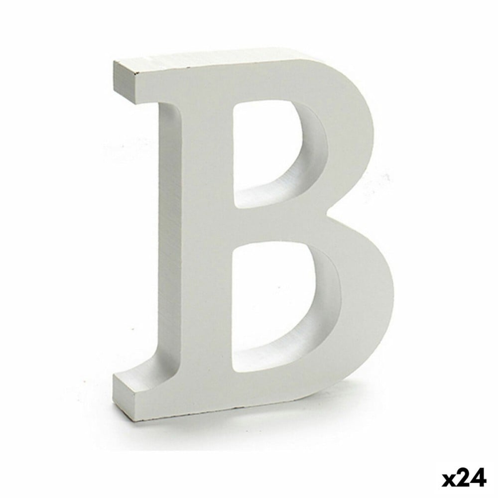 Lettre Pincello B Blanc 2 x 16 x 14,5 cm (24 Unités)