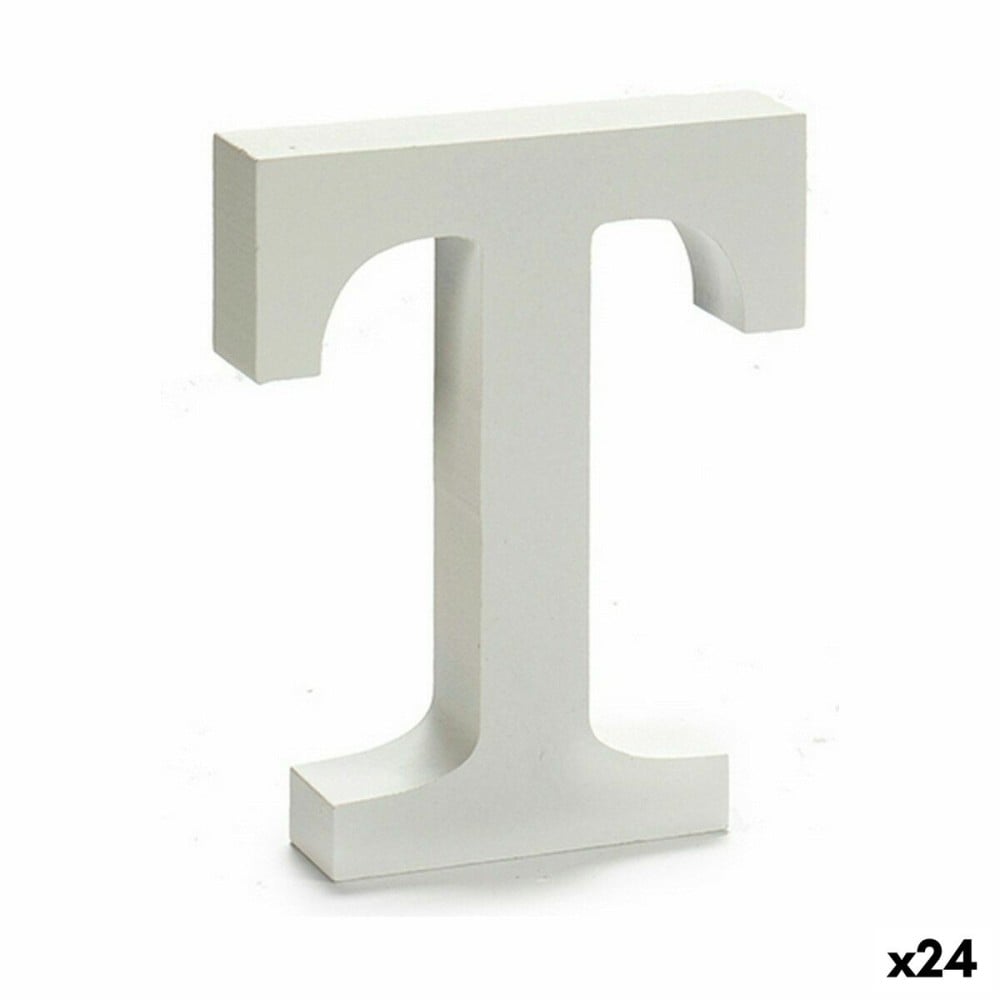 Lettre Pincello T Blanc 2 x 16 x 14,5 cm (24 Unités)