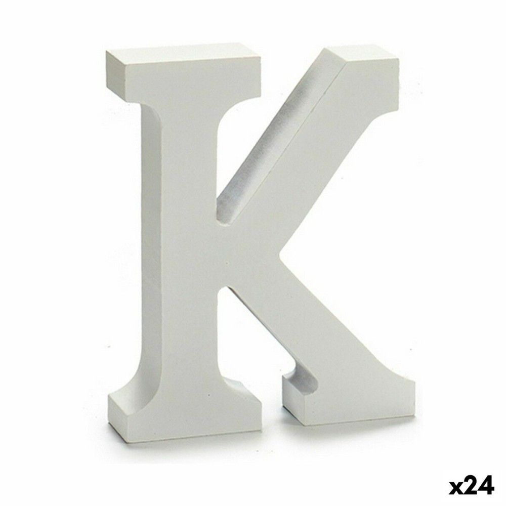 Lettre Pincello K Blanc 2 x 16 x 14,5 cm (24 Unités)