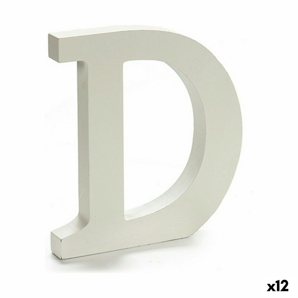 Buchstabe Pincello D Weiß 1,8 x 21 x 17 cm (12 Stück)