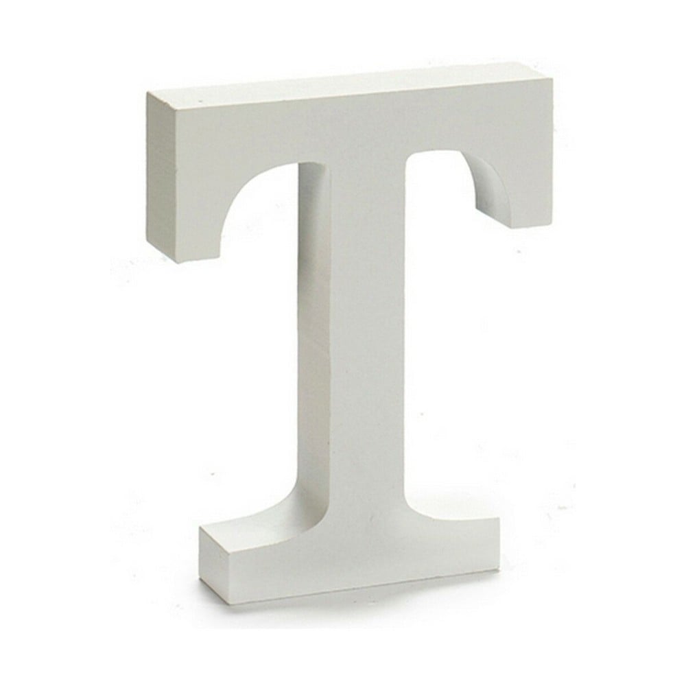 Letter Pincello T White 2 x 16 x 14,5 cm (24 Units)