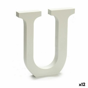 Lettre Pincello U Blanc 1,8 x 21 x 17 cm (12 Unités)