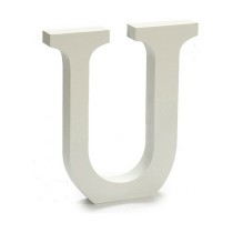 Lettre Pincello U Blanc 1,8 x 21 x 17 cm (12 Unités)