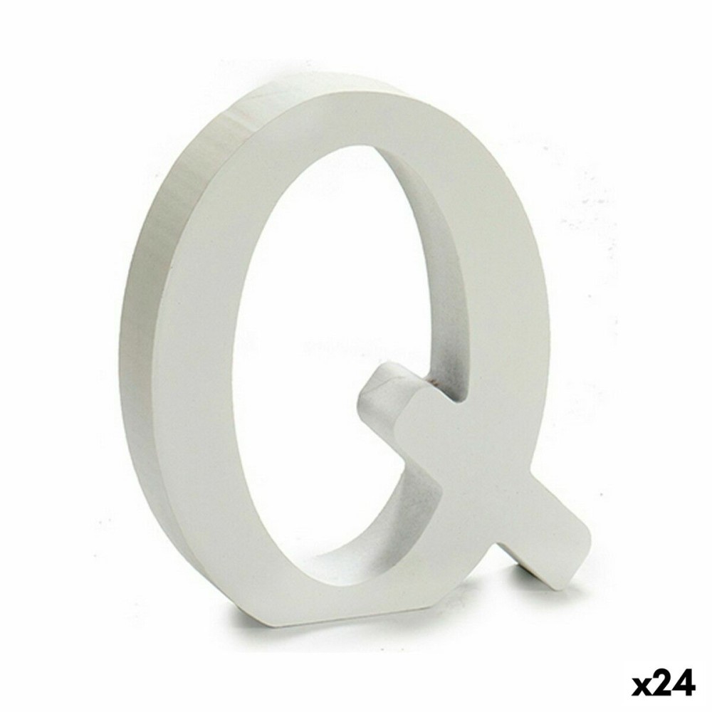 Buchstabe Pincello Q Weiß 2 x 16 x 14,5 cm (24 Stück)