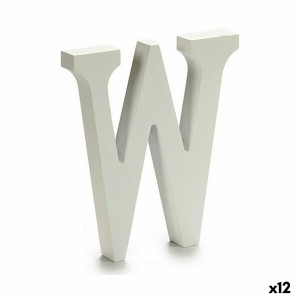 Lettre Pincello W Blanc 1,8 x 21 x 17 cm (12 Unités)