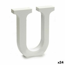 Lettre Pincello U Blanc 2 x 16 x 14,5 cm (24 Unités)