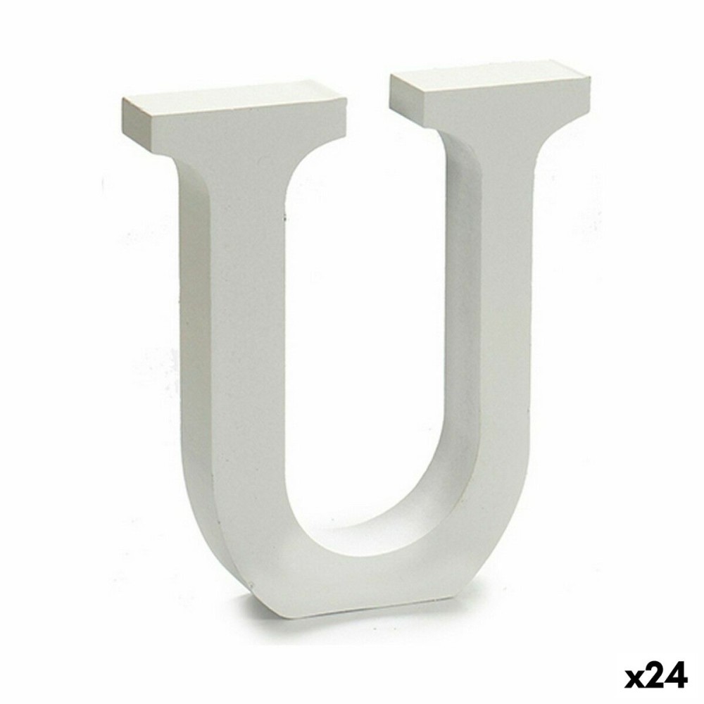 Lettre Pincello U Blanc 2 x 16 x 14,5 cm (24 Unités)