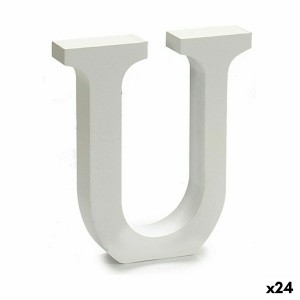 Lettre Pincello U Blanc 2 x 16 x 14,5 cm (24 Unités)