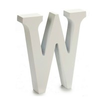 Letter Pincello W White 2 x 16 x 14,5 cm (24 Units)