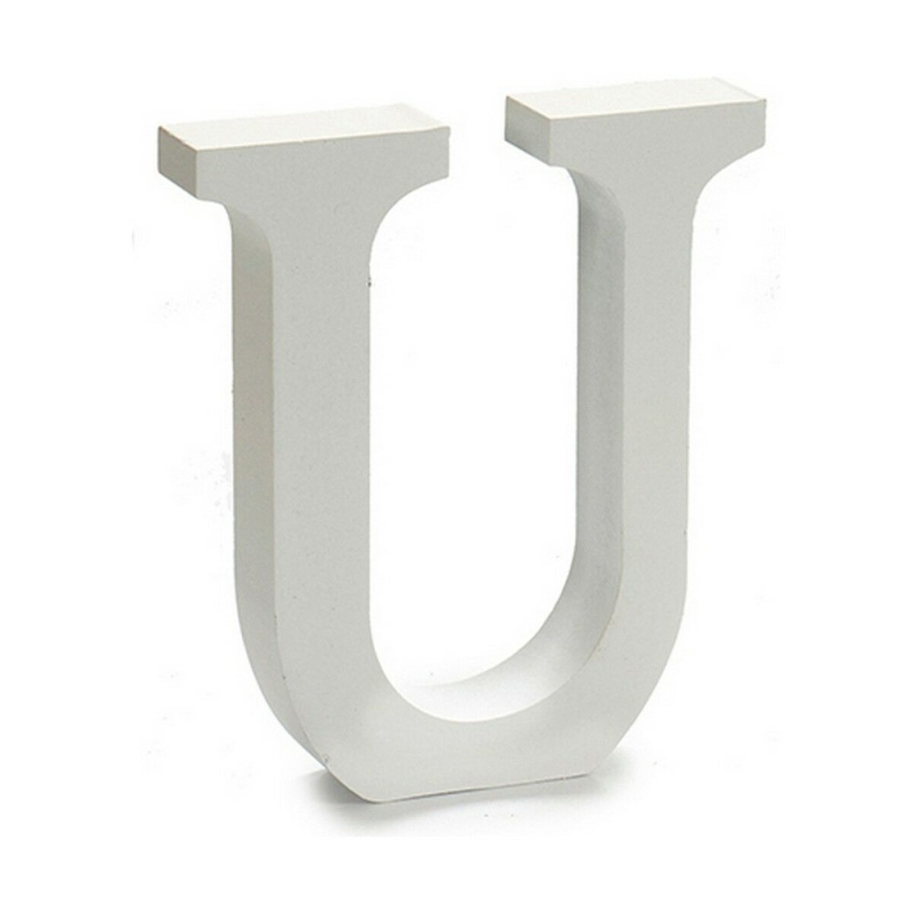 Lettre Pincello U Blanc 2 x 16 x 14,5 cm (24 Unités)