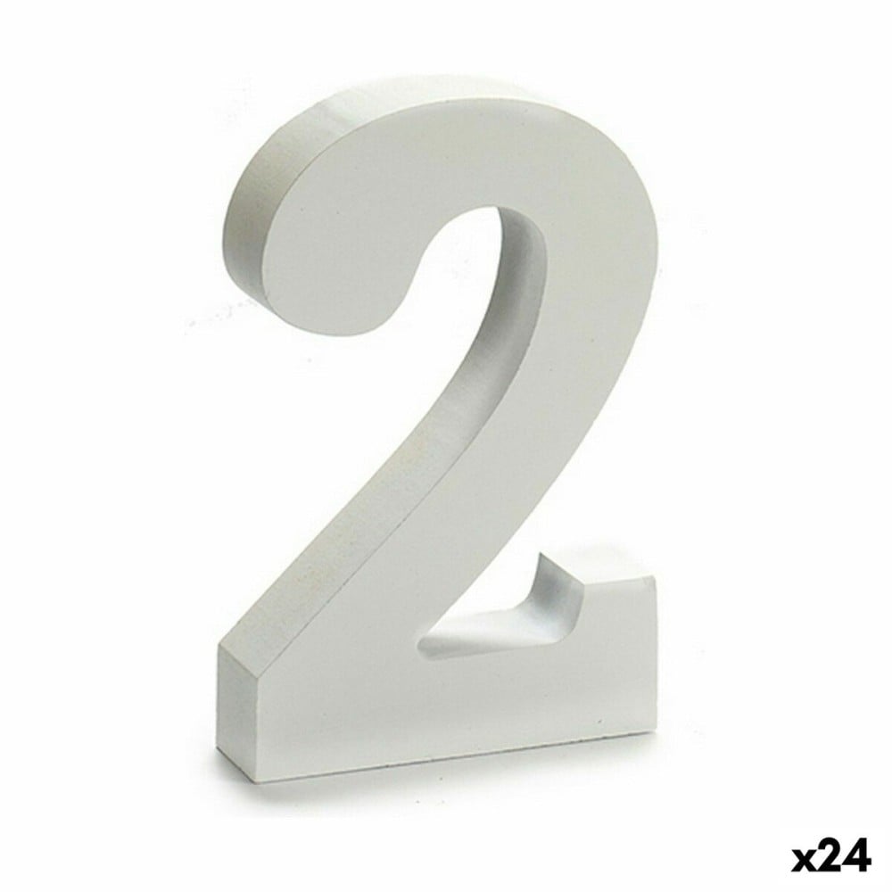 Numéro Pincello 2 Blanc 2 x 16 x 14,5 cm (24 Unités)