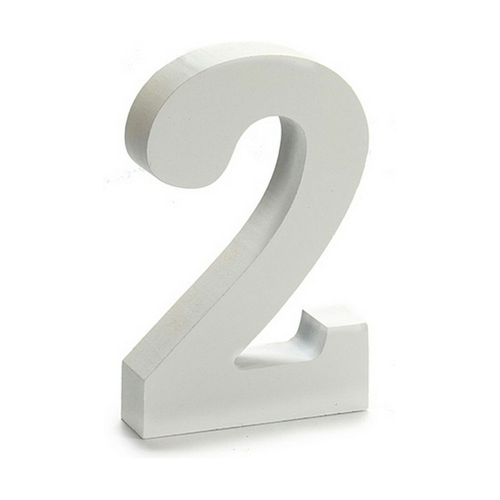 Number Pincello 2 White 2 x 16 x 14,5 cm (24 Units)