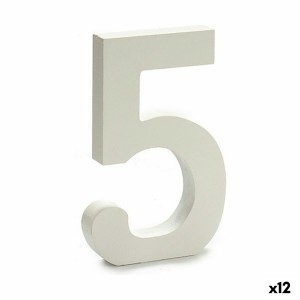 Number Pincello 5 White 1,8 x 21 x 17 cm (12 Units)