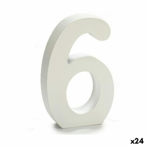 Number Pincello 6 White 2 x 16 x 14,5 cm (24 Units)