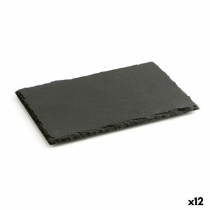 Schiefer-Effekt Keramikschale Quid Gastro Fun Schwarz (20 x 13 cm) (12 Stück)