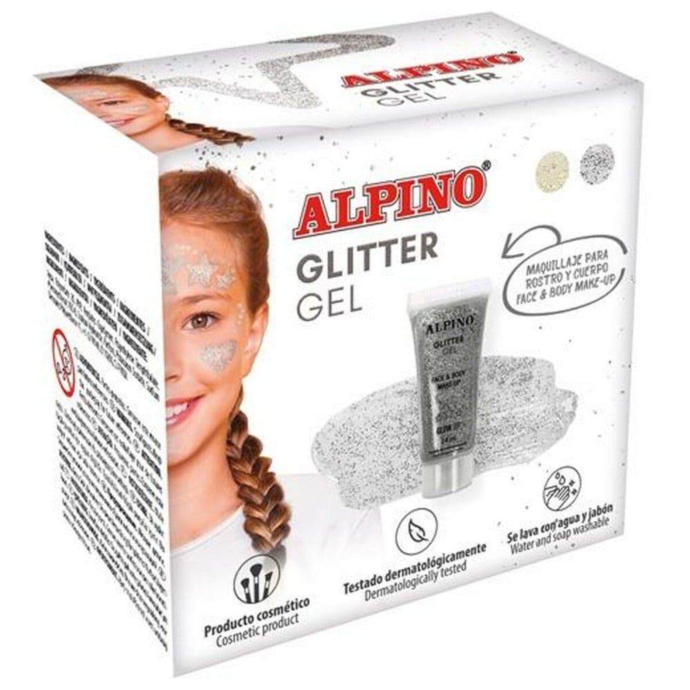 Maquillage pour les enfants Alpino Gel Paillettes Argenté