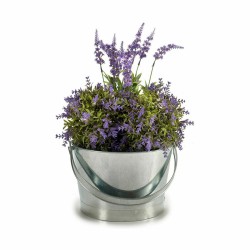 Plant pot Ibergarden NAVI-AR-280 Silver Zinc Bucket 25 x 30 x 26,5 cm (12 Units)