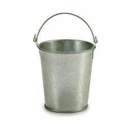 Planter Ibergarden A60262-B Silver Zinc Bucket 15,5 x 11 x 11 cm (72 Units)