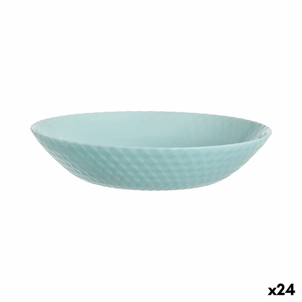 Deep Plate Luminarc Pampille Turquoise Glass (20 cm) (24 Units)