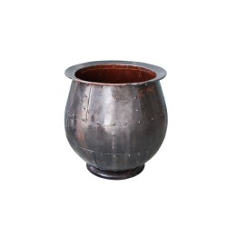 Planter Romimex Black Metal 63 x 64 x 63 cm