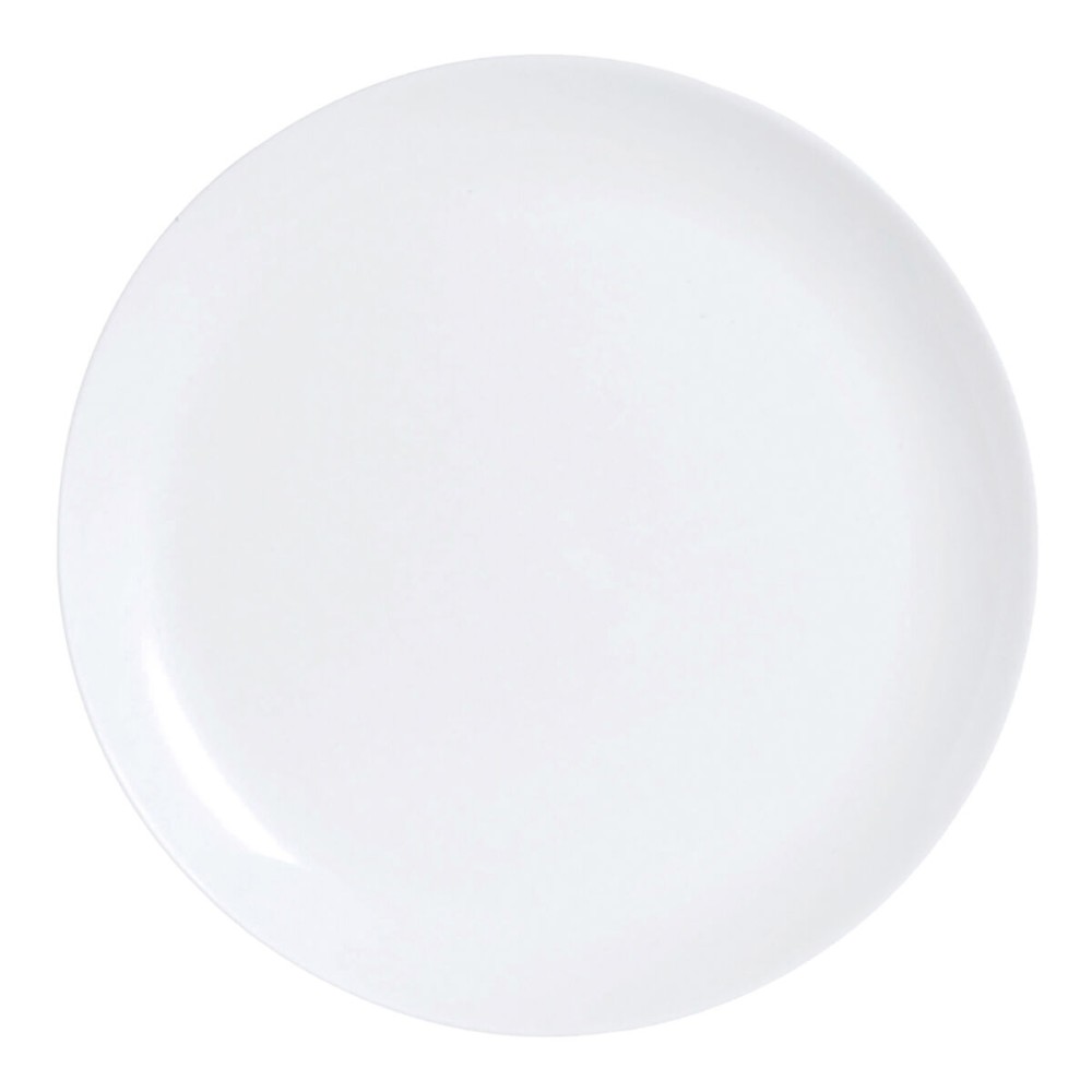 Flat plate Luminarc Diwali White Glass (25 cm) (24 Units)