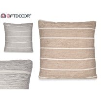 Cushion Stripes Brown Grey 45 x 12 x 45 cm (12 Units)