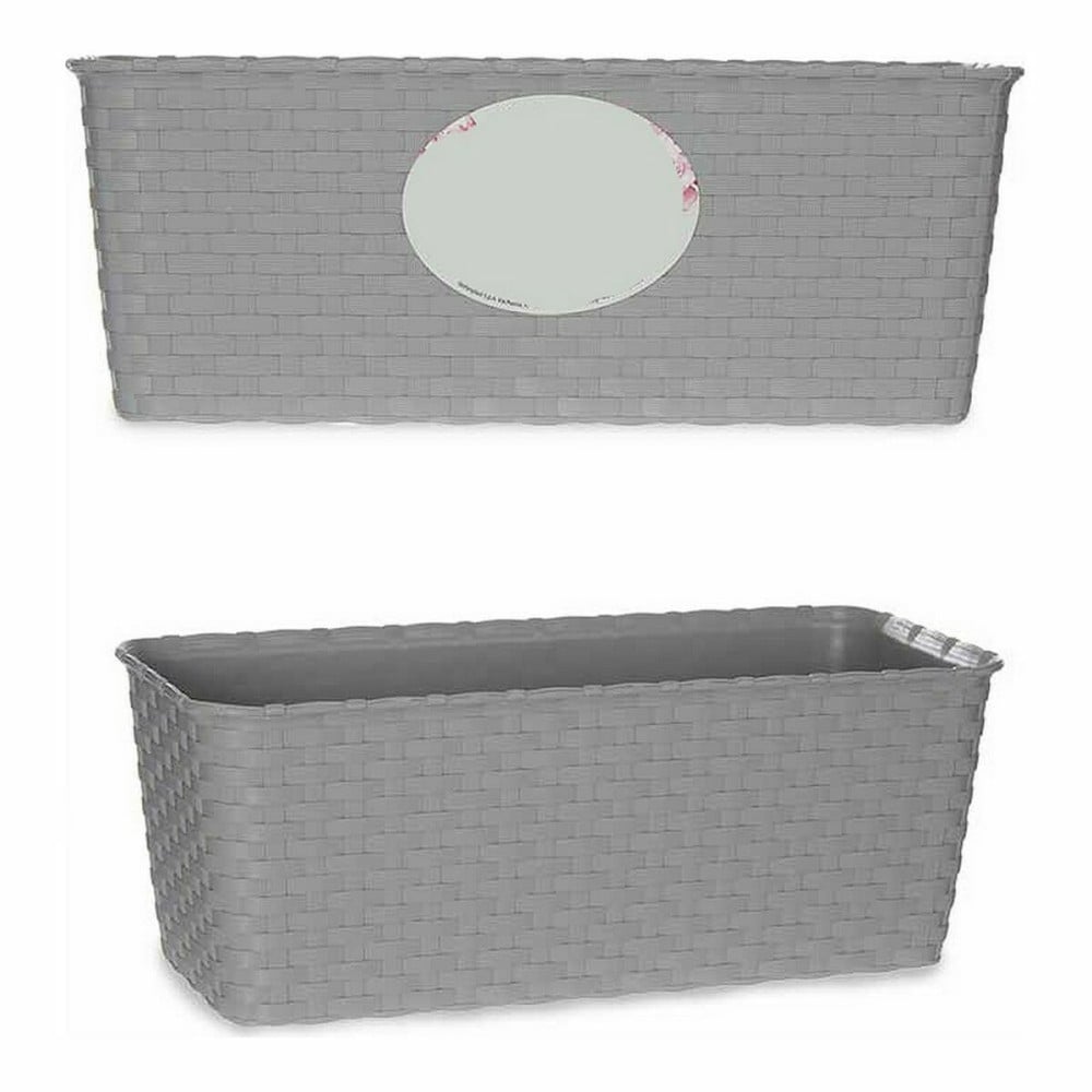 Jardinière auto-arrosante Stefanplast Gris Plastique 13 x 11 x 29 cm (12 Unités)