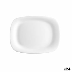 Plat à Gratin Bormioli Rocco Parma Rectangulaire Blanc verre (18 x 21 cm) (24 Unités)