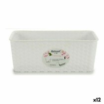 Planter Stefanplast White Plastic 13 x 11 x 28,5 cm (12 Units)