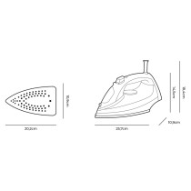 Dampfbügeleisen EDM 07713 2000 W 30 x 12,6 x 16 cm klein