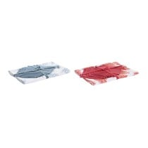 Nappe et serviettes de table DKD Home Decor 150 x 250 x 0,5 cm Bleu Fuchsia Blanc (2 Unités)