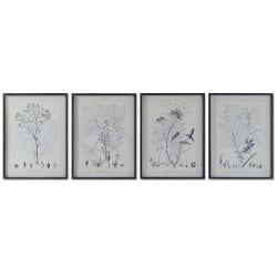 Bild DKD Home Decor Moderne Botanische Pflanzen 45 x 2,5 x 60 cm (4 Stück)