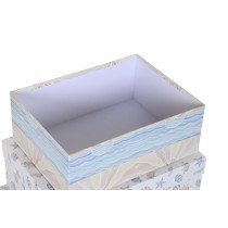 Satz stapelbarer Organizerboxen DKD Home Decor Für Kinder Bunt Pappe (43,5 x 33,5 x 15,5 cm)