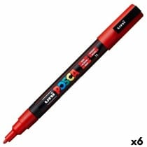 Marqueur POSCA PC-3M Rouge (6 Unités)