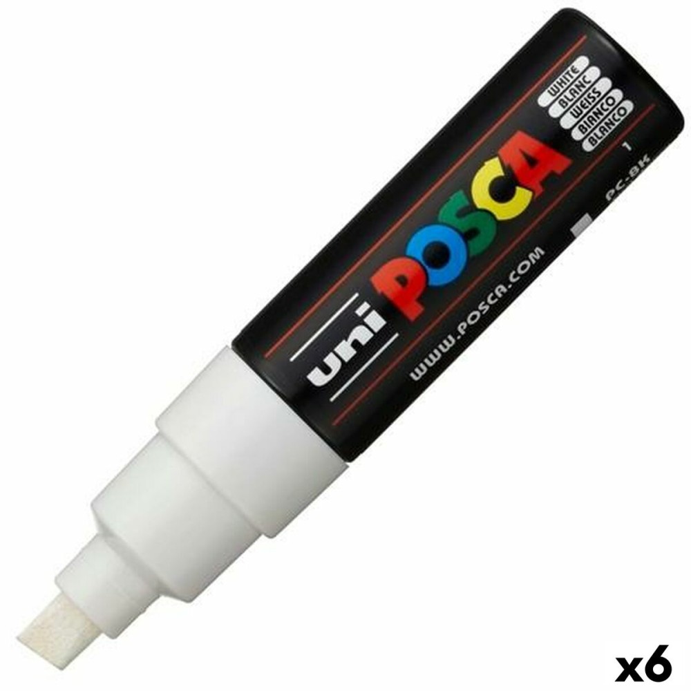 Marker POSCA PC-8K Weiß (6 Stück)